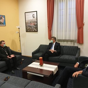 Susret kardinala Bozanića i predsjednika Vlade RH gospodina Plenkovića